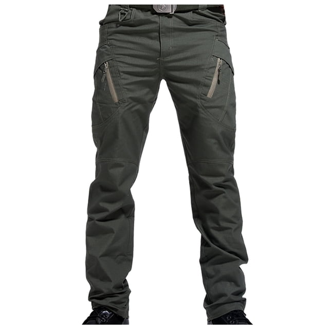 cllios Men's Cargo Pants Plus Size Multi Pockets Pants Outdoor Work Trousers Comfortable Camping Cargo Pants