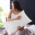 thumbnail image 4 of yulier 2Pcs Microfiber Queen Pillow Cases, Solid Color Super Soft Skin-friendly Cozy Pillowcases with Envelope Closure, Wrinkle, Fade and Stain Resistant Pillow Covers, 20x36, White, 4 of 5