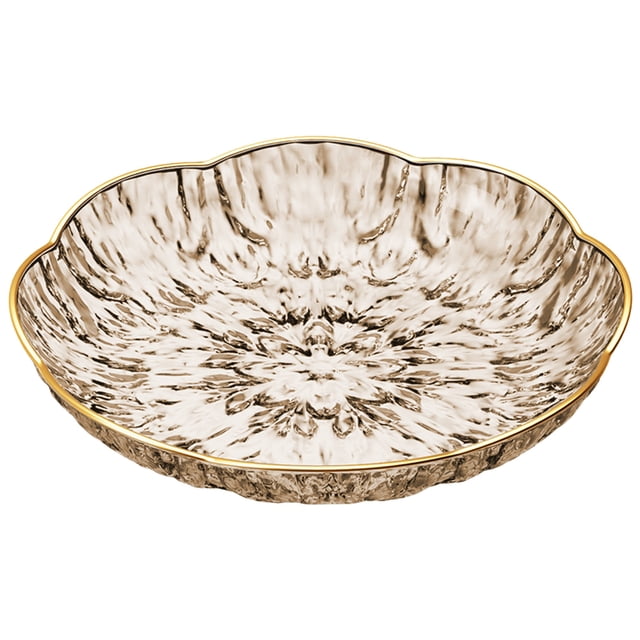 Ohufall 20cm 7.87In Plastic Fruit Platter Serving Tray Coffee Table Decor Home Living Room Candy Upscale Snack Plates