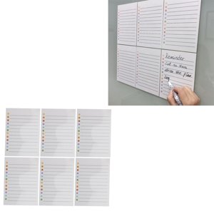 Stickers tableau blanc, Sticcker de tableau d'effacement à sec Effacable Lavable Liste des horaires Réutilisable Amovible à Do Liste Fond d'écran tableau blanc pour porte de bureau réfrigérateur
