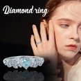 thumbnail image 1 of Daisyyozoid Ladies Fashion Wedding Love Heart Diamond Ring, 1 of 3