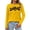 Yellow, variant on HUITKMM Cotton T Shirts for Women Women's Casual Printed Round Neck Long Sleeve T Shirt