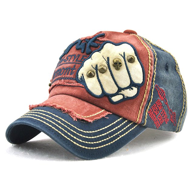 Coofit Casquette de Baseball Mode à Poing Riveté Snapback Chapeau Extérieur Chapeau de Soleil pour Hommes Femmes