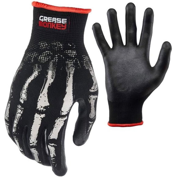 Grease Monkey 103522 Foam Nitrile Glove, Black - Large