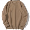 thumbnail image 1 of RXIRUCGD Chandail de Sport pour Homme à Col Rond, Chandail Molletonné à Enfiler à Manches Longues, Chandail à Capuchon Uni, Brun, Taille : TG, 1 of 3
