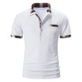 thumbnail image 1 of Birdeem T-Shirt à Manches Courtes à Carreaux Décontracté pour Hommes, 1 of 9
