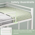 thumbnail image 4 of Patiojoy Bunk Bed Frame Twin Over Twin Heavy Duty Metal Bed Frame w/Slat & Ladder White, 4 of 7