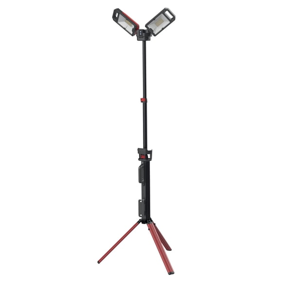 Energizer 5000-lumen Twin Head Portable Rechargeable LED Work Light - Red/Black