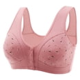 thumbnail image 1 of Timegard Womens Wireless Bras with Support Plus Size Front Closure Button Print Comfort Seniors Bralette, 1 of 5