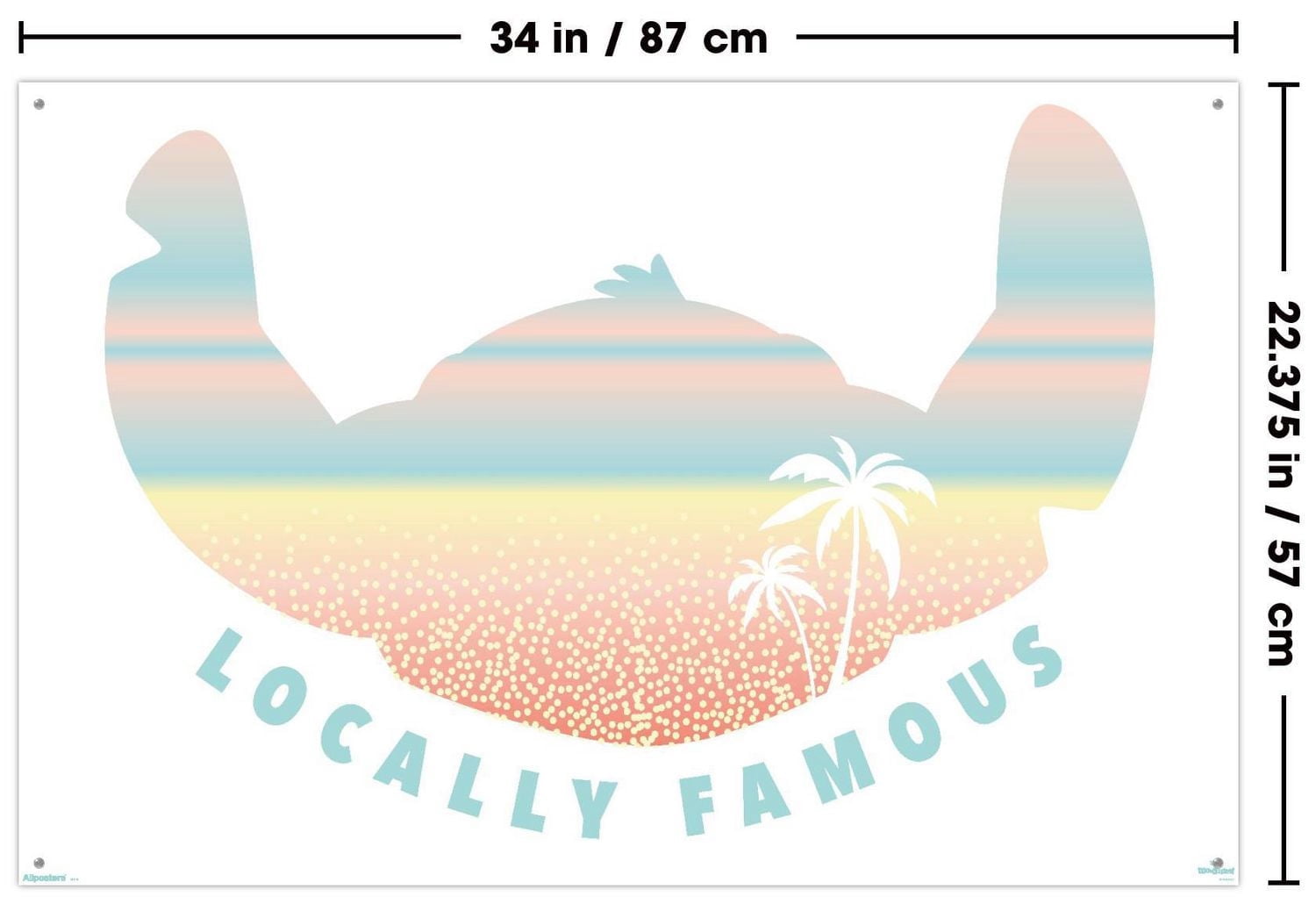Disney Lilo and Stitch: Beach Vibes - Locally Famous Wall Poster