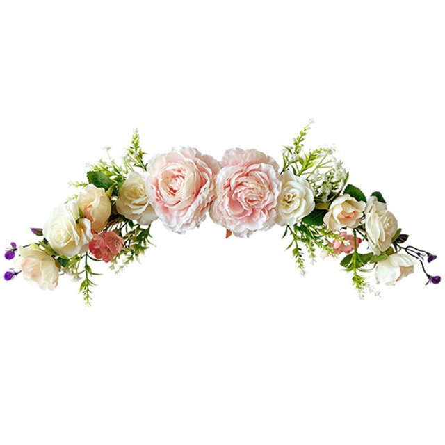 Coofit Wedding Artificial Plant Decorative: Hanging Vine Fake Floral Swag Window Wreath