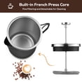 thumbnail image 4 of Mistaha 1L Stainless Steel French Press Coffee Maker with Foldable Handle for Camping & Home Brewing, 4 of 5