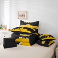 thumbnail image 4 of YST Sports Themed 7-Piece Comforter Set, Full Size, Black Yellow, 4 of 4