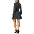 thumbnail image 3 of INSPIRE CHIC Women's Plaid Button up Point Collar Long Sleeve a-Line Dress, 3 of 7