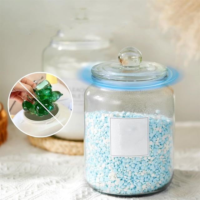 Sentmoon Deals of the Day Clearance Prime Clear Glass Laundry Jar Glass Jar Jar Storage 2L Universal Glass Container With Lid Large 2pc Wal-mart Deals