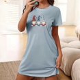 thumbnail image 2 of Birdeem Chemises de Nuit pour Femmes Chemise de Nuit Courte Surdimensionnée pour Femmes Robe Imprimée à Col Rond et Manches Courtes, 2 of 12