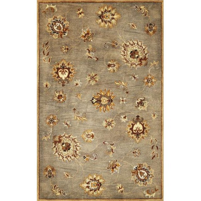HomeRoots 353137 5 x 8 ft. Wool Grey Area Rug