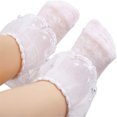 thumbnail image 2 of FOCUSNORM Chaussettes Petite Fille, Respirante Solide Couleur Dentelle Perle Volantée Cheville, 2 of 7