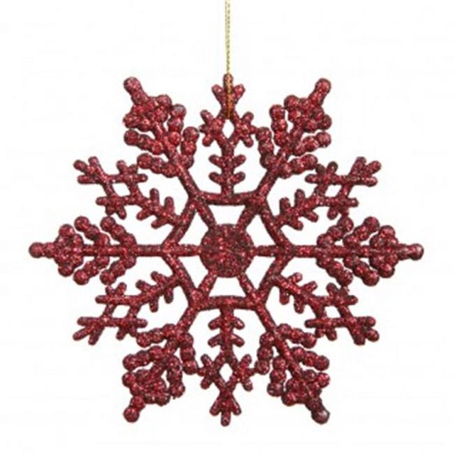 Vickerman M101605 Flocon de Neige Pailleté Bourgogne 8 Po. Boîte 12-Pvc