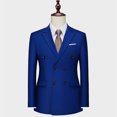 thumbnail image 4 of Pants for Men Double Breasted Pocket Long Sleeve Lapel Suit Set Multi Color Groom, 4 of 9