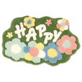 thumbnail image 1 of MesaSe Pink Floral Bath Rug Soft Absorbent Polyester Bathroom Mat  18” x 28”, 1 of 9