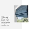 thumbnail image 3 of Versailles - Cordless Roman Shade, Caesar Collection, Room Darkening Fabric, 30" x 63", Blue, 3 of 10