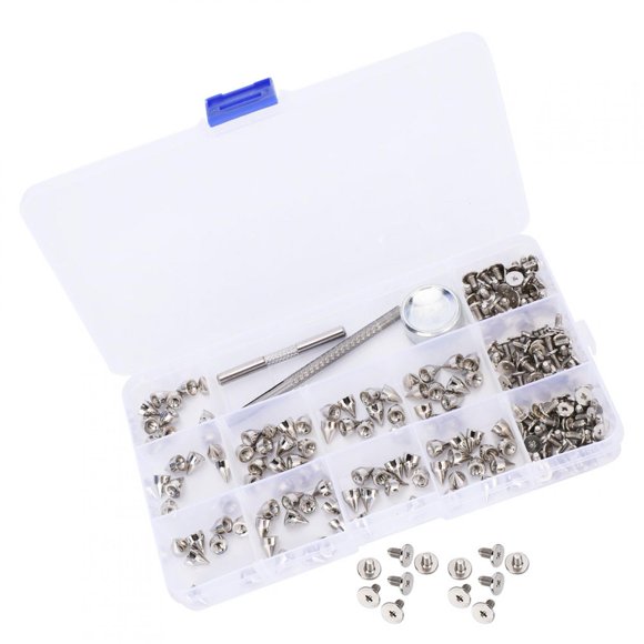 HURRISE Art ,Zinc Alloy Spikes Rivets Screws Kit DIY Decoration 7x9MM for Leather Bracelets Dog Collars Bags Clothes Shoes,Rivet