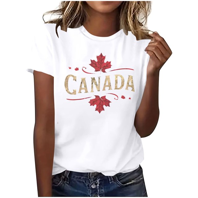 Pisexur Nouveau T-shirt à Manches Courtes Col Rond Imprimé Décontracté pour Femmes, Hauts d'Été pour Femmes Blanc, m