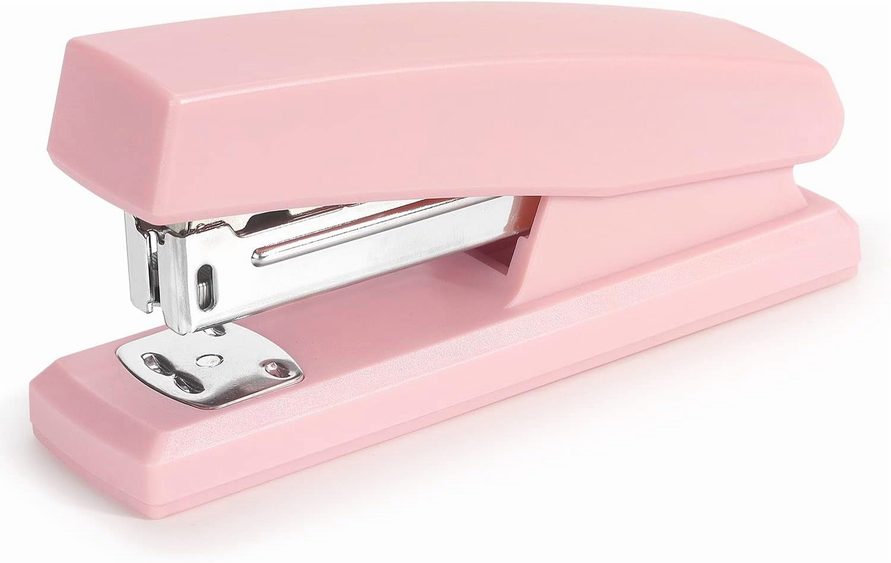 Stapler, Office Stapler, Small Staplers for Desk, Pink