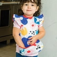 thumbnail image 5 of Tiny Twinkle -  Baby - Mess-Proof Apron Bib Ruffle - Waterproof - Machine Washable - Floral Blue, 5 of 5