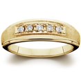 thumbnail image 1 of Mens 1/6ct 14K Yellow Gold Diamond Wedding Ring Band, 1 of 3