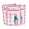 thumbnail image 1 of Darling Souvenir Pink Birthday Invitation Card Printable Fill or Write In Blank Invites Party Supplies Pack Of 28 5 x 7 Inches, 1 of 5