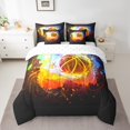 thumbnail image 2 of YST Basketball Colorful Tie Dye Ball Game Comforter Set 7Pcs Bed in a Bag, King, 2 of 5