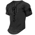 thumbnail image 1 of DPTALR Men's Casual Color Long Sleeve V-Neck Shirts Pullover Blouse Tops, 1 of 6
