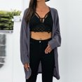 thumbnail image 2 of CEHVOM Femmes Décontracté en Vrac Long Cardigan Tops Manteau, 2 of 8