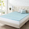 thumbnail image 1 of Zinus Spa Sensations Twin 2 inch Swirl Cooling Gel Air Flow Memory Foam Mattress Topper, Pressure Relief, CertiPUR-US Certified Foam, 1 of 7