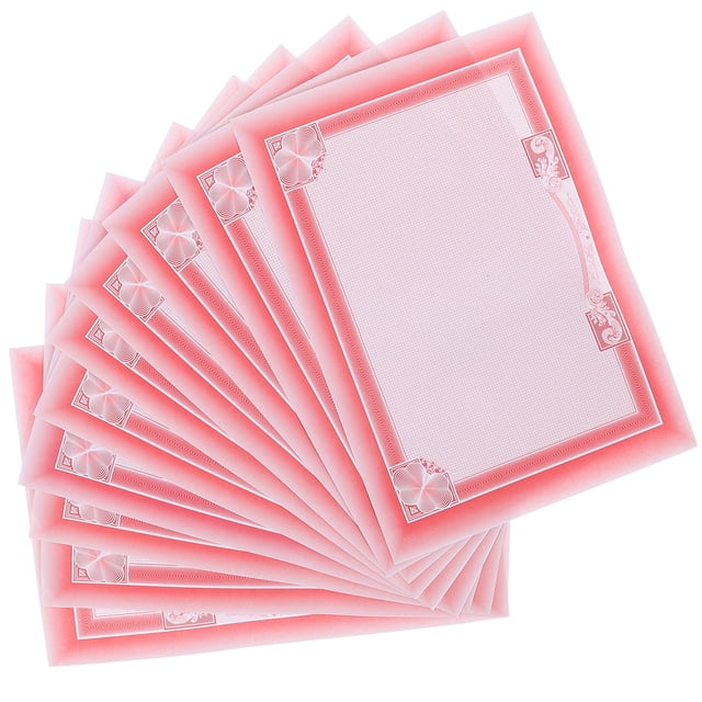 10 Sheets Printable Blank Sheets Honor Certificate Papers Blank Diploma Paper without Character