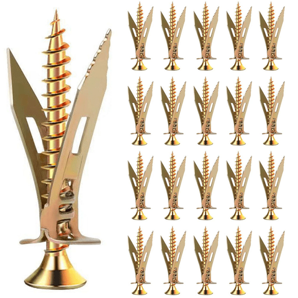 100Pcs Upgraded Self-Drilling Wall Anchor Screws, Premium Drywall Anchor and Screw Set for Easy Application