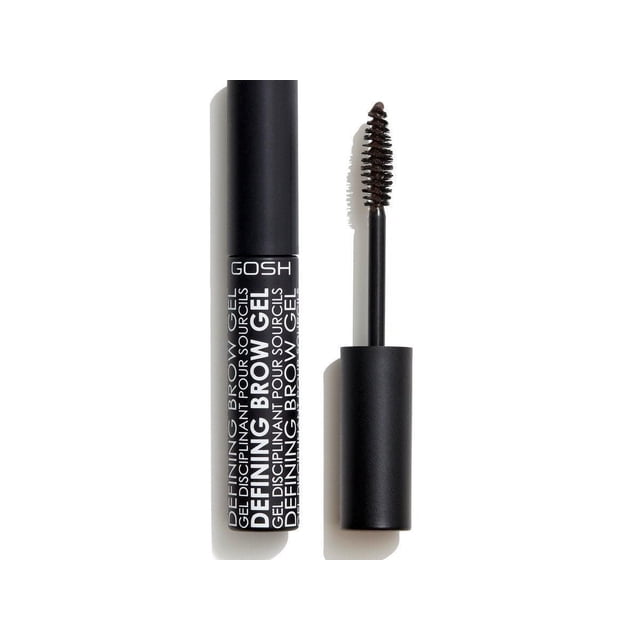 GOSH Gel pour Sourcils Définissant 8 ml en 003 Gris Brun avec tube Noir et Texte Blanc, Doté d'Un Applicateur à Brosse spoolie Ouverte Enduit de Gel Gris Brun, Conçu pour Combler, Façonner, Définir et Apprivoiser les Sourcils Tout en Ajoutant une Couleur Subtile.