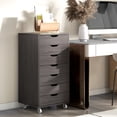thumbnail image 2 of Vinsetto Mobile Filing Cabinet with Drawers File Cabinet with Wheels Grey, 2 of 10
