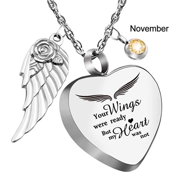 with 12 Birthstones Jewelry -Your Wings Were Ready My Heart Was Not(November)