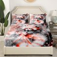 thumbnail image 3 of Ensemble de Literie Simple Panda Rouge Mignon Boho Attrape-Rêves Draps Kawaii Faune Animal Ensemble de Draps pour Enfants Filles Garçons Ados, Ensemble de Draps Bohème Exotique Attrape-Rêves 3 Pcs, 3 of 7