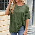 thumbnail image 4 of DPTALR Womens Print Tops Short Sleeve Out Blouse Funny Round Neck T-Shirt Tops, 4 of 7