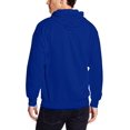 thumbnail image 2 of Hanes ComfortBlend EcoSmart Men`s Full Zip Hoodie, S, Deep Royal, 2 of 4