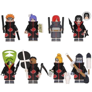8pcs Minifigures Naruto Comic Blocs de construction à collectionner Jouets pour enfants