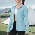 thumbnail image 4 of Long Sleeve Jackets for Women Quick Dry Athletic Stretch Blouses Rash Guard Slim Fit Shirts Tops Hiking Running Blouse Sun Protection Hoodie, 4 of 7