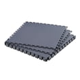 thumbnail image 1 of VEVOR Garage Floor Tiles Interlocking, 8 Pack 20.2 x 20.2 x 0.2 in Interlocking Modular Garage Flooring Tiles, Diamond Plate Slip-Resistant PVC Mats for Workshop,Warehouse,Tool Room, Graphite Gray, 1 of 9