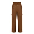 thumbnail image 4 of Men‘s Hiking Cargo Pants Clearance Sale Loose Fit Drawstring Elastic Waist Joggers Sweatpants Plus Size Lightweight Work Trousers with Multi Pockets S - 5XL, 4 of 5