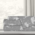 thumbnail image 1 of Safdie & Co. Premium Ultra Soft Bedding Printed Sheet Set 4PC Queen Grey Wildlife, 1 of 1