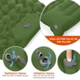 thumbnail image 3 of Camping Sleeping Pad with Pillow Built-in Pump Ultralight Inflatable Sleeping Mat Waterproof Camping Air Mattress for Backpacking Hiking Tent Traveling, 3 of 7